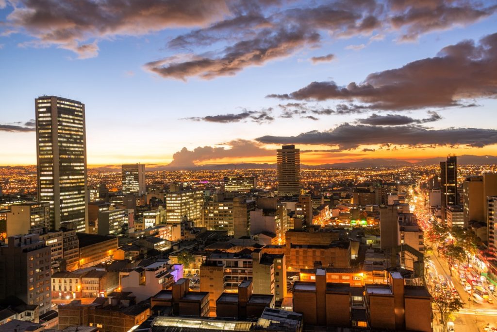 Blick über Bogota, Kolumbien